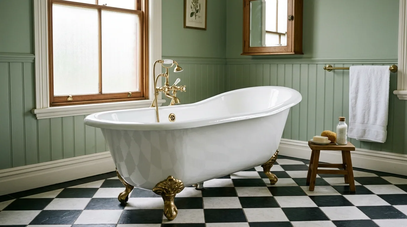 The finished result of professional tub refinishing: the completed work looking clean, correct and — Pueblo, CO