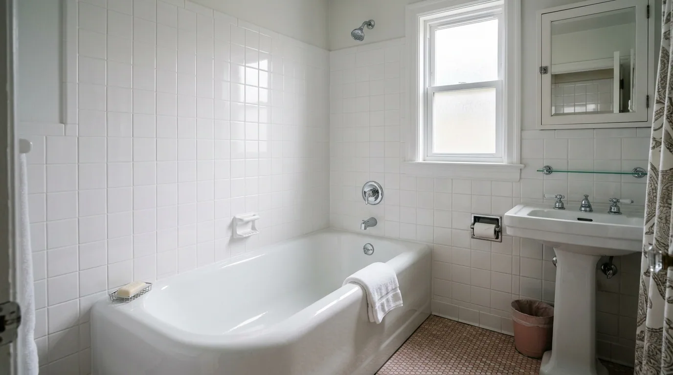 The finished result of professional tub refinishing: the completed work looking clean, correct and — Pueblo, CO